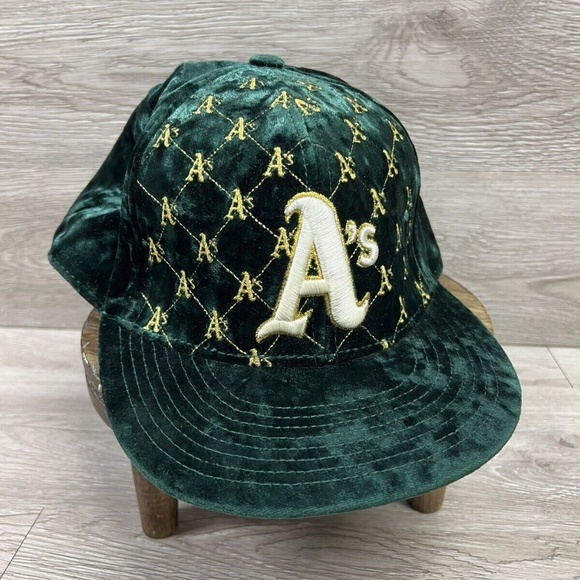 Rare Oakland A's Velvet Baseball American Needle Cooperstown Fitted Hat 7 5/8 - Picture 12 of 12